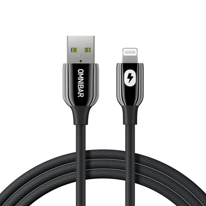 Toki Braided USB-A to Lightning Cable (6FT, Black)
