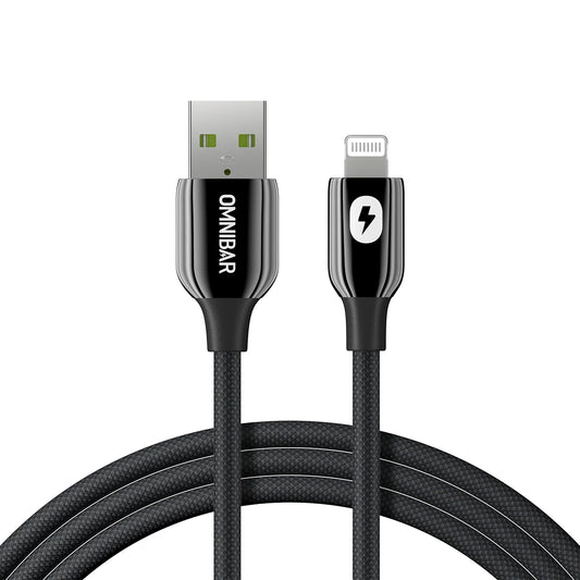 Toki Braided USB-A to Lightning Cable (6FT, Black)