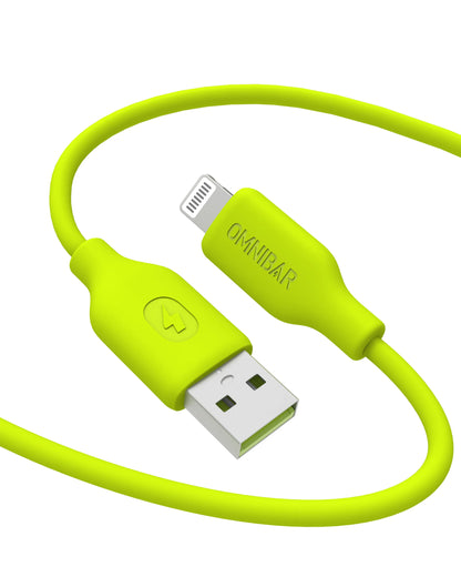 Yumi Silicone USB-C to Lightning Cable (6FT, Lime Green )