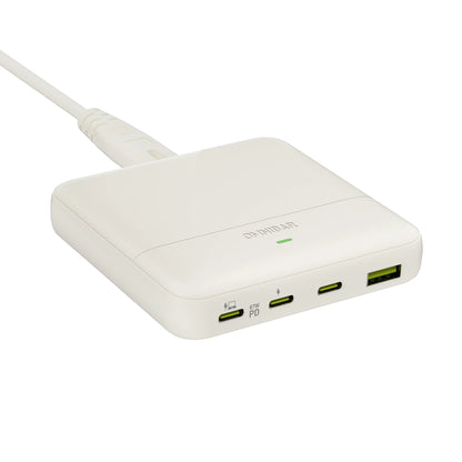 Omnibar 67W 4-Port Slim Charging Station, Ivory White