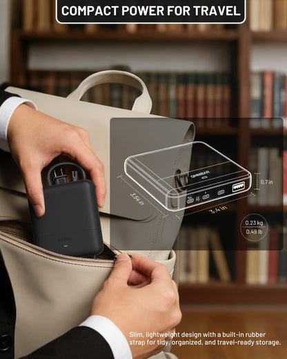 Omnibar 67W 4-Port Slim Charging Station, Black