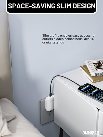 Nubi Flat USB-C Wall Charger 30W, White