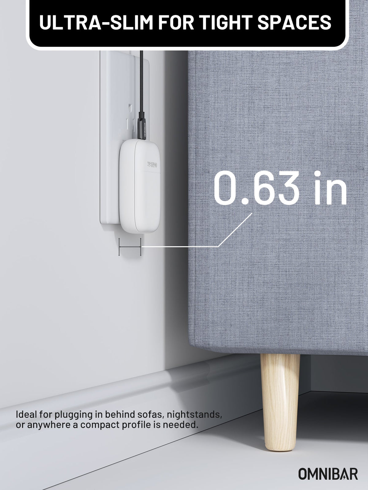 Nubi Flat USB-C Wall Charger 30W, White