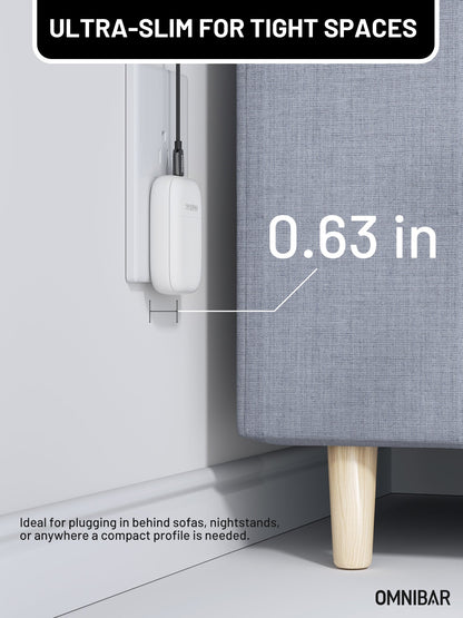 Nubi Flat USB-C Wall Charger 30W, White
